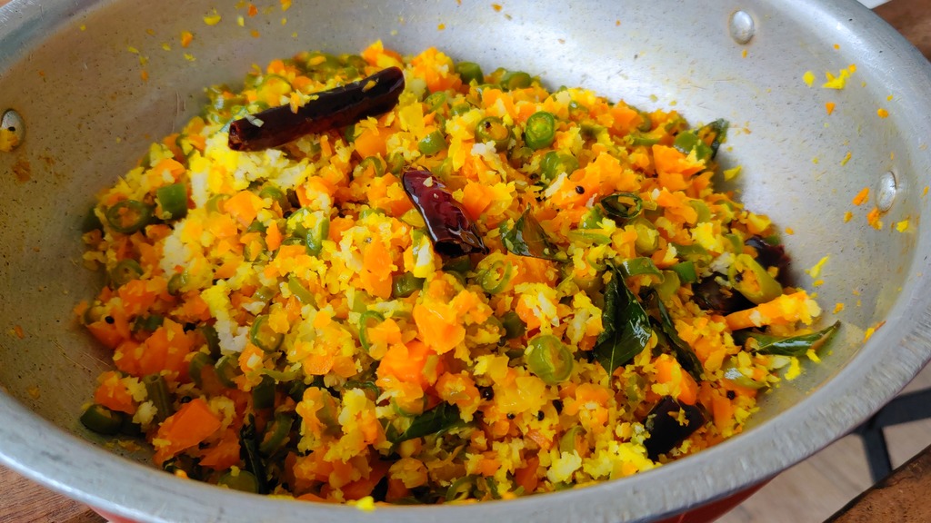 Healthy Carrot Beans Poriyal