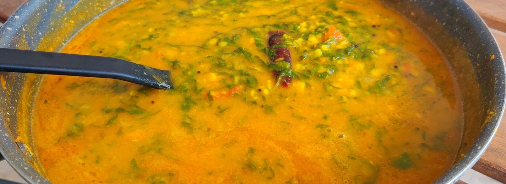 Quick Dal Palak Curry