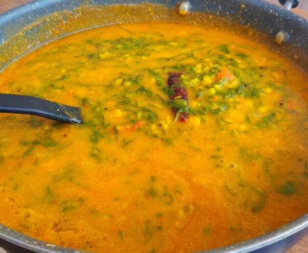 Quick Dal Palak Curry
