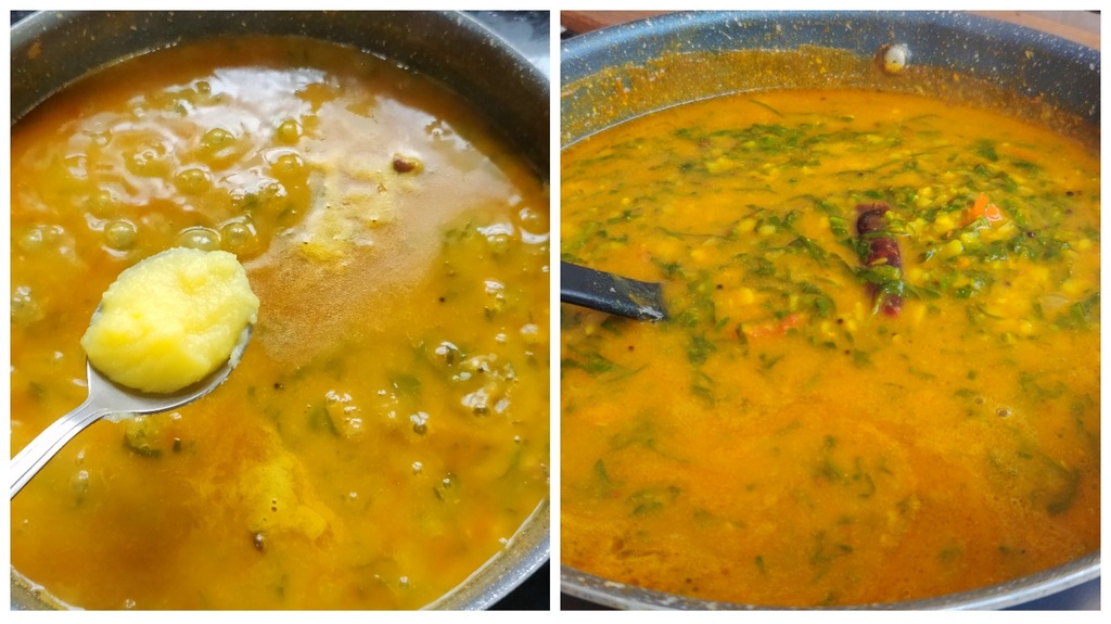 Quick Dal Palak Curry