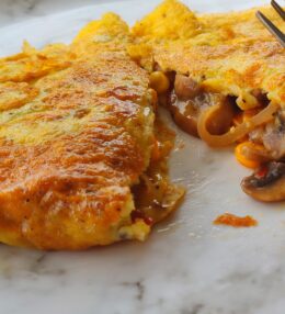 Mushroom and Cheese Omelette Recipe