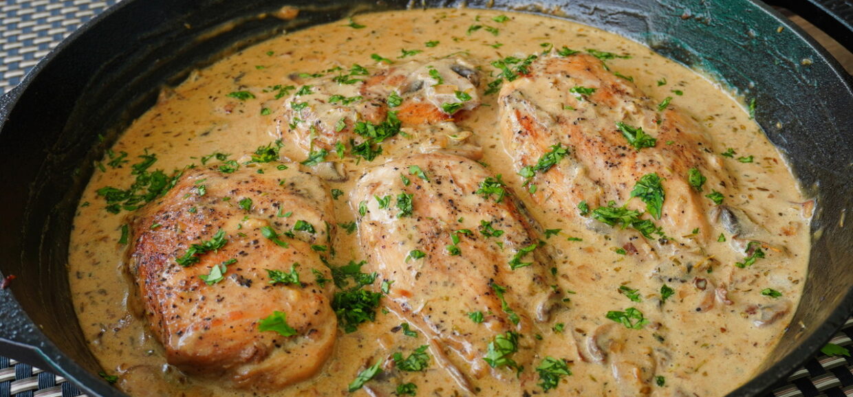 Creamy Garlic Mushroom Chicken